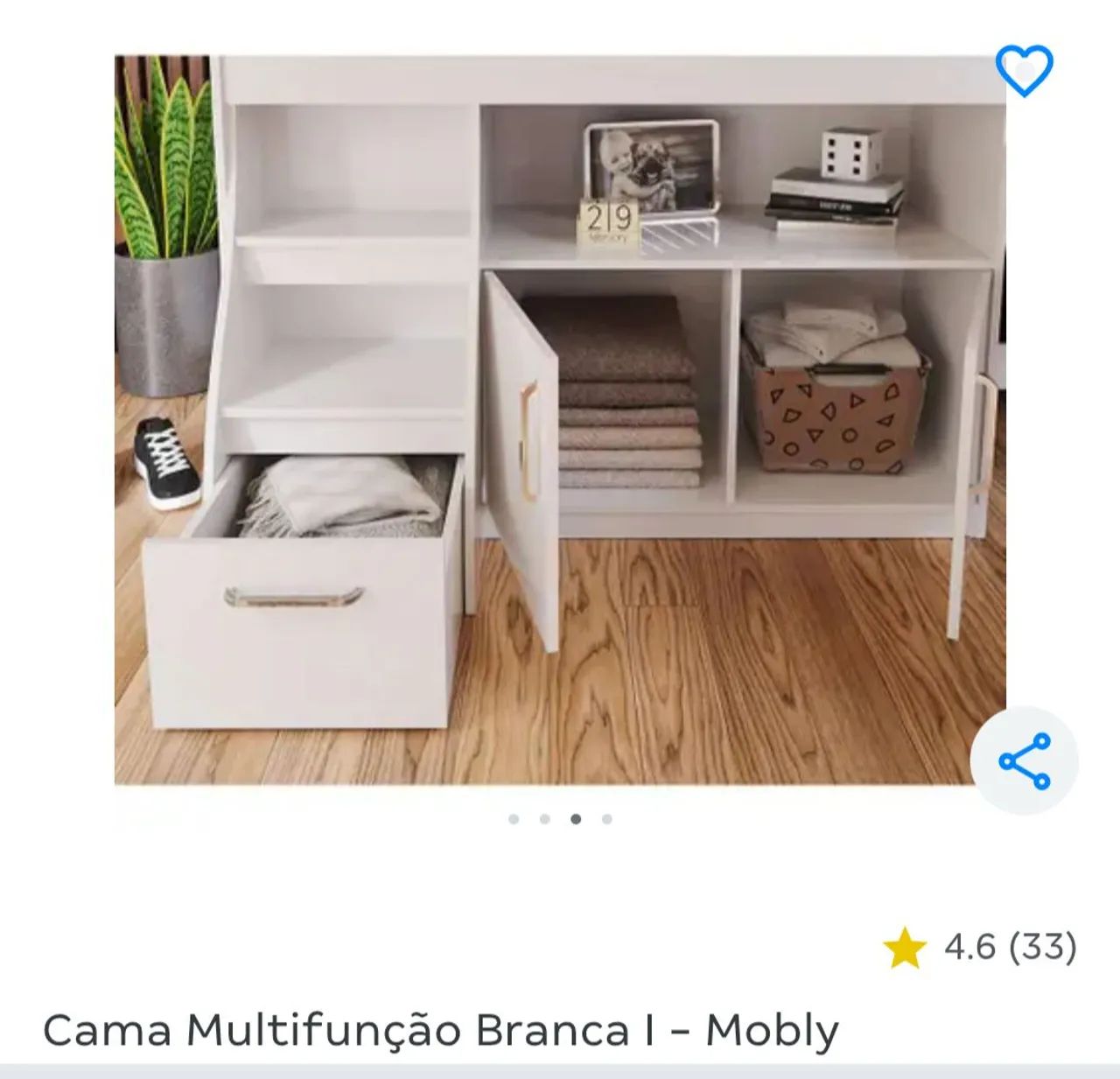 Cama Multifuncional Bianca - Branca | 1 ano de uso | Excelente estado! - Foto 4