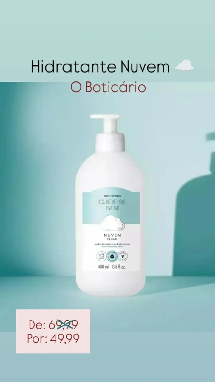 Hidratante Nuvem O Boticário - 400ml