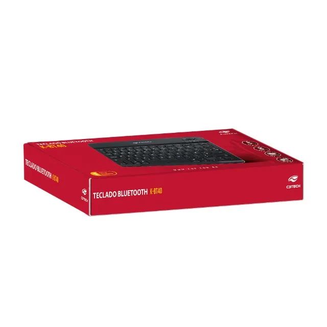 Teclado Sem Fio Bluetooth C3Tech K-BT40BK Recarregável - WZetta - Foto 4