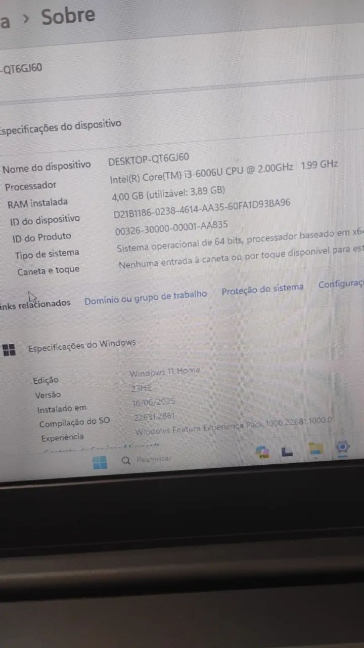 Notebook i3 sexta geração com ssd (rapido) - Foto 2