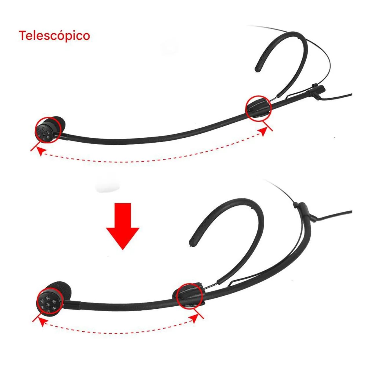 Microfone Headset Cardioide Direcional TA3F Mini XLR 3 Pinos - COR PRETA - Foto 3
