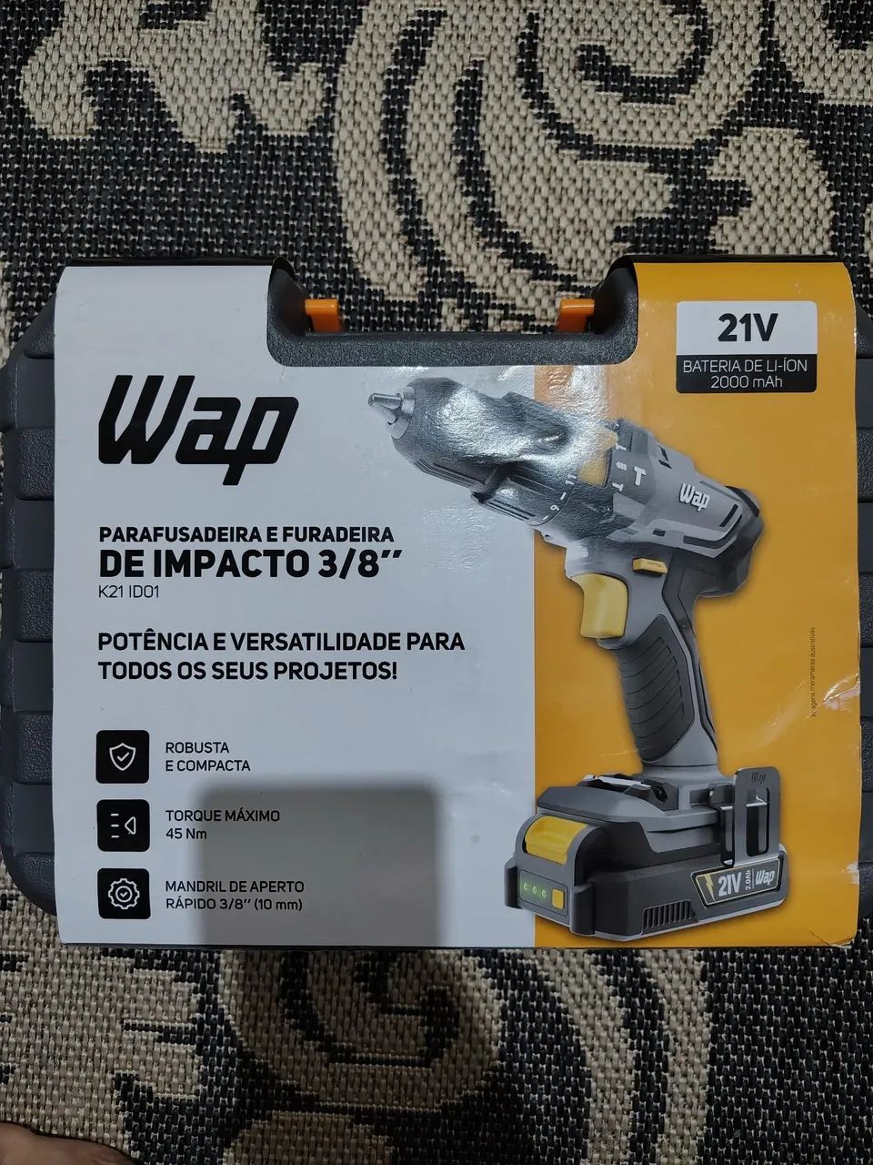 Parafusadeira e Furadeira de Impacto Wap 3/8'' 21V - Foto 2