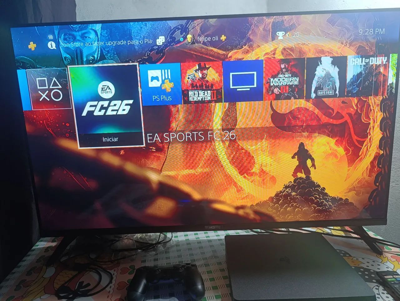 Ps4 em perfeito estado, com jogos e todos os cabos! - Foto 5