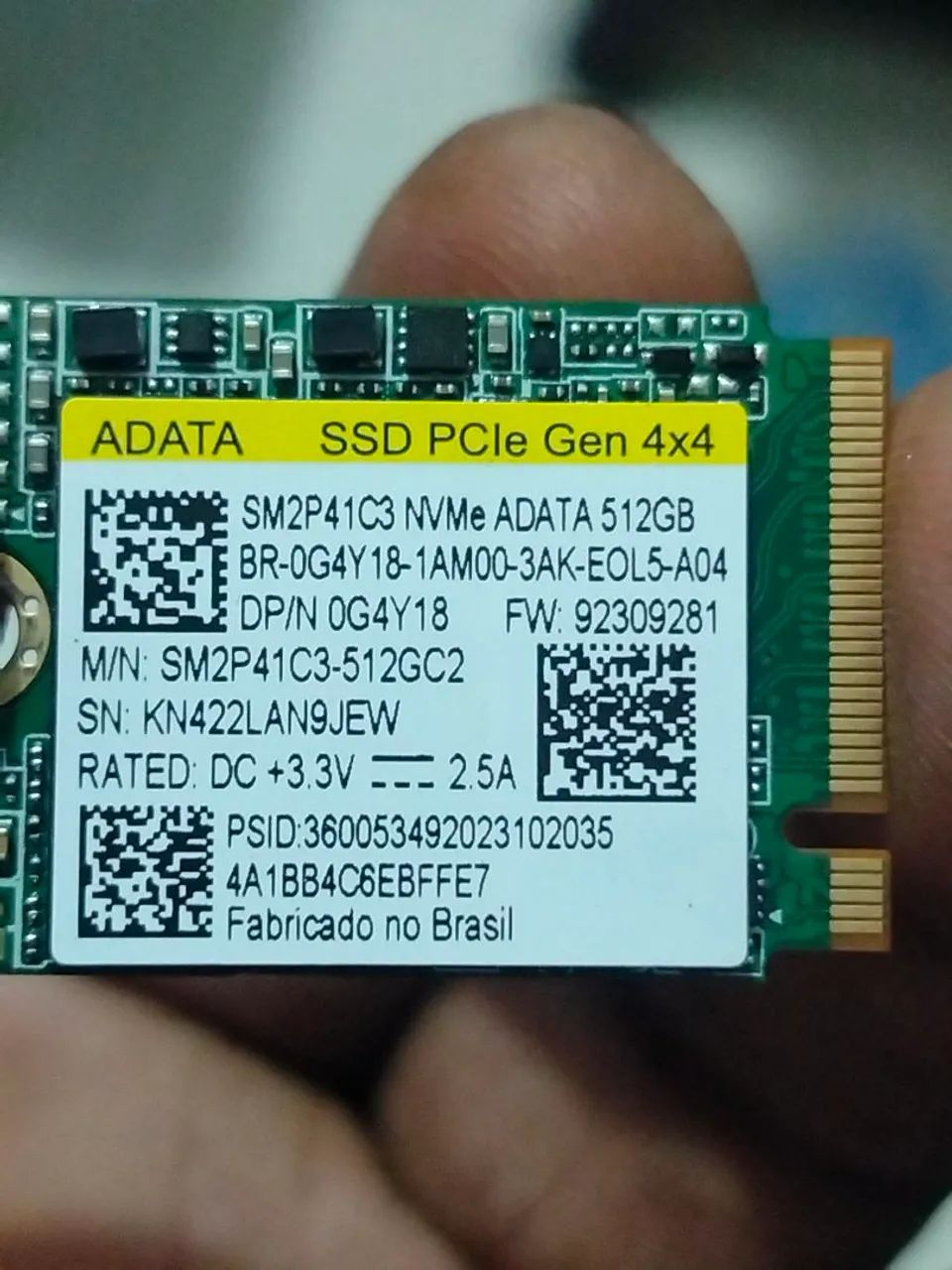 SSD 512Gb AData da Dell 64842080071426122