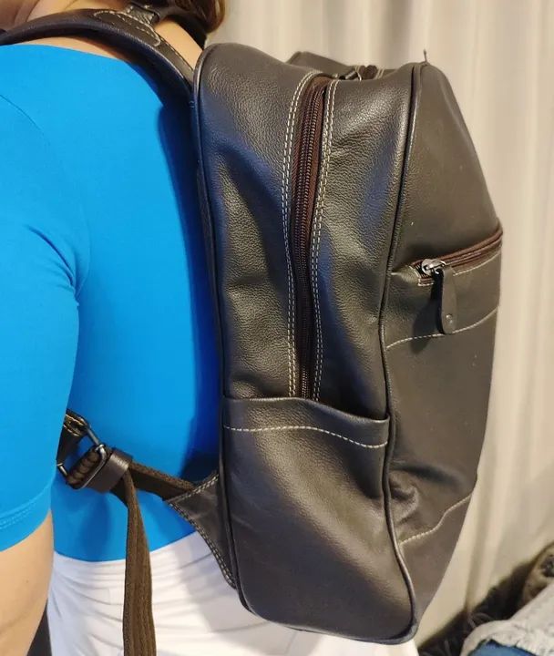 Mochila de couro Pelli Brasil - Foto 4