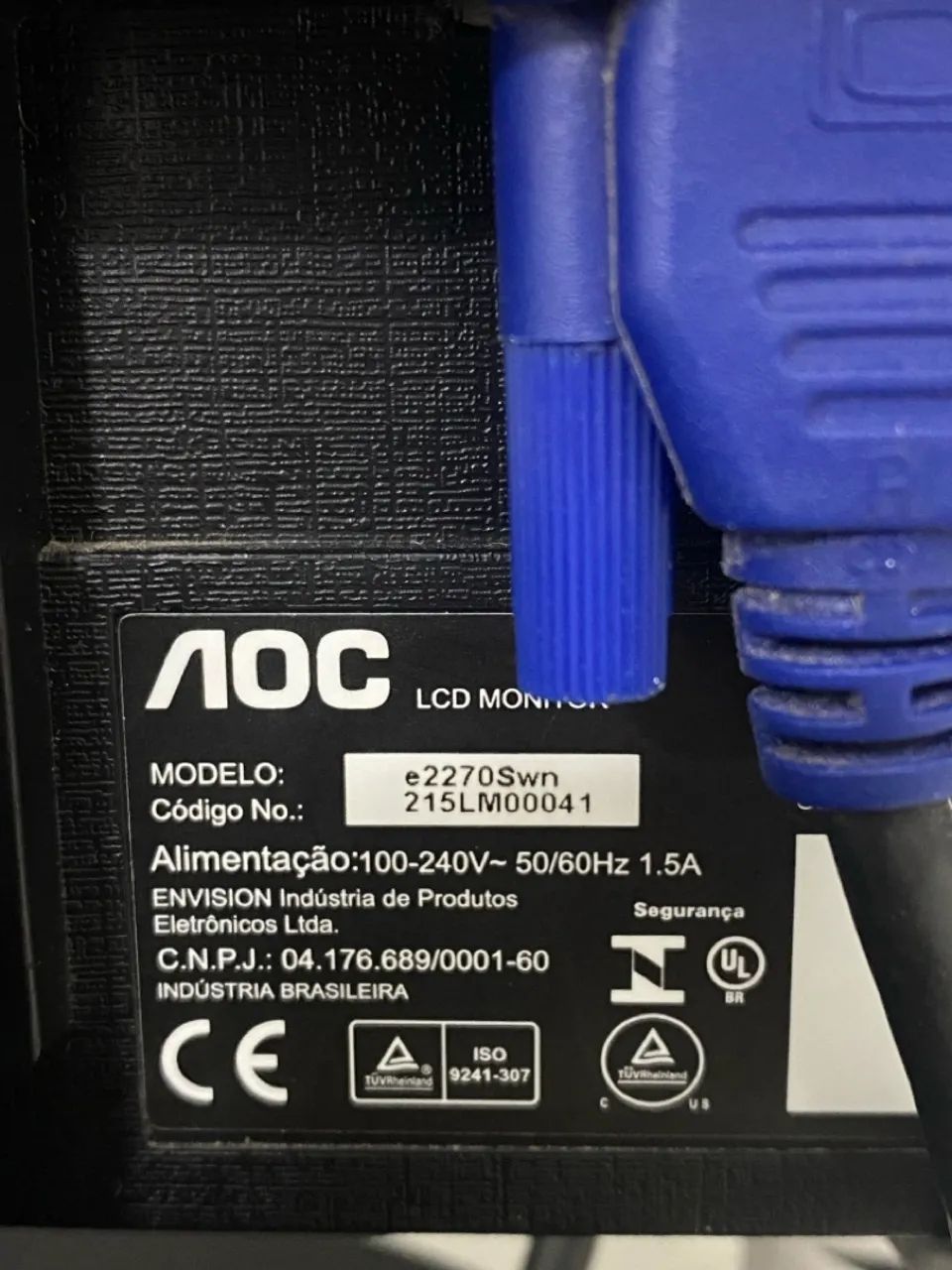 Monitor Gamer AOC com tela de 21.5" 60Hz 127/220V e resolução Full HD - Foto 5