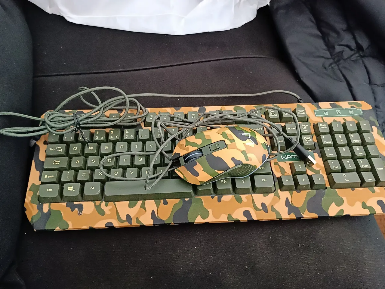 Kit Teclado e Mouse Gamer Camuflado
