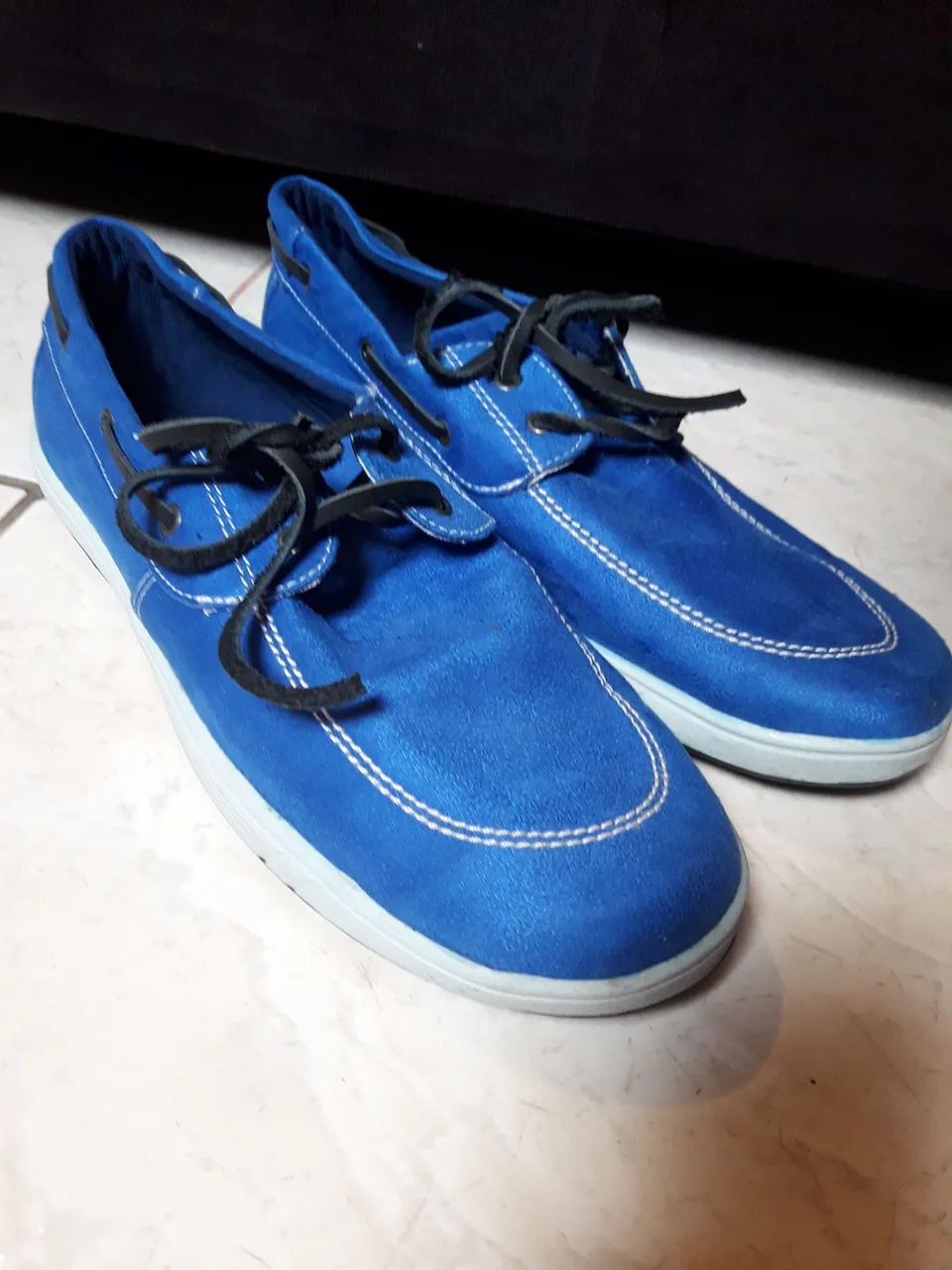 Sapato mocassim azul  - Foto 3