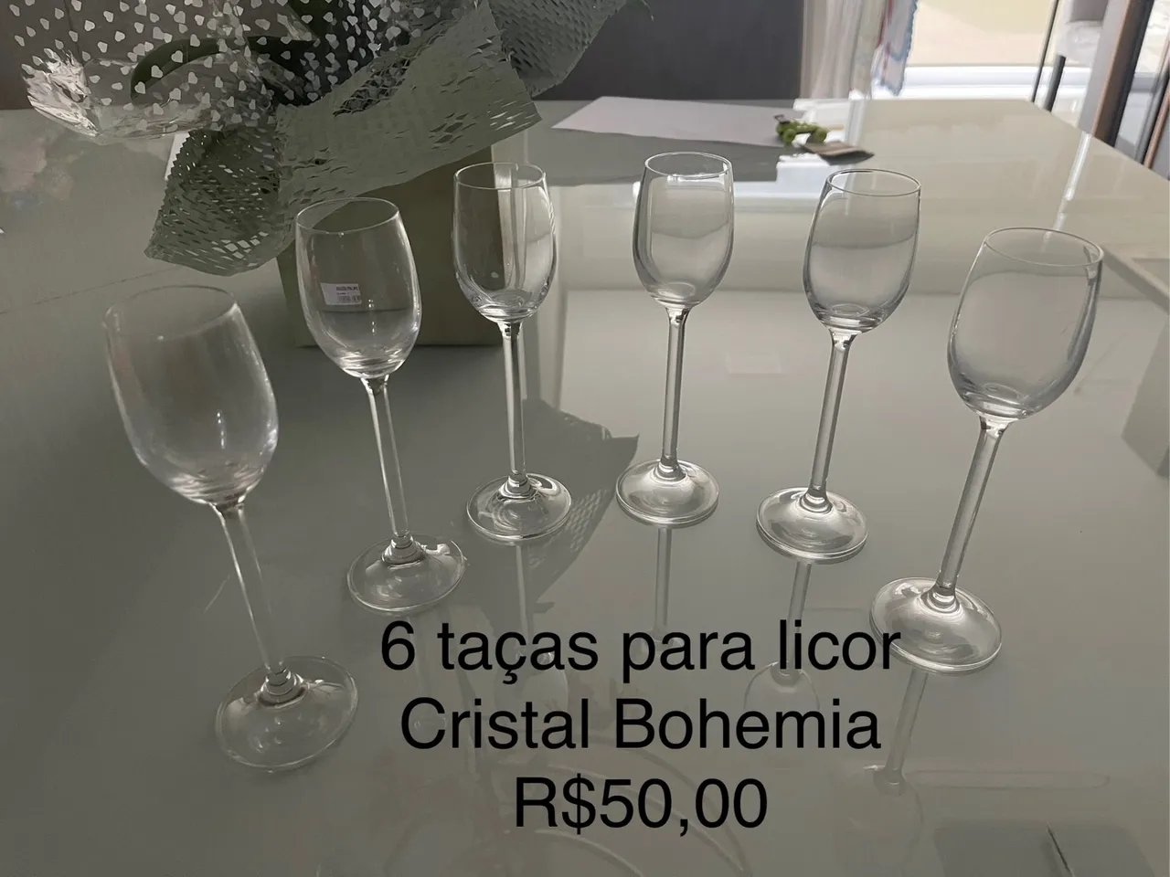 Taças para licor em Cristal Bohemia - 6 taças
