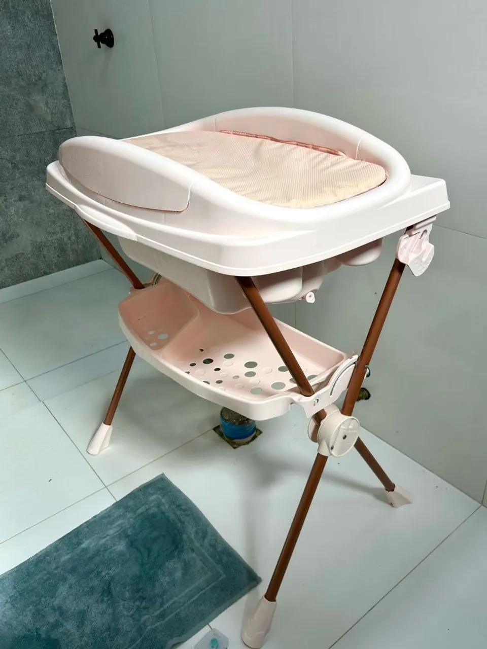 Banheira Infantil com Trocador - Rosa