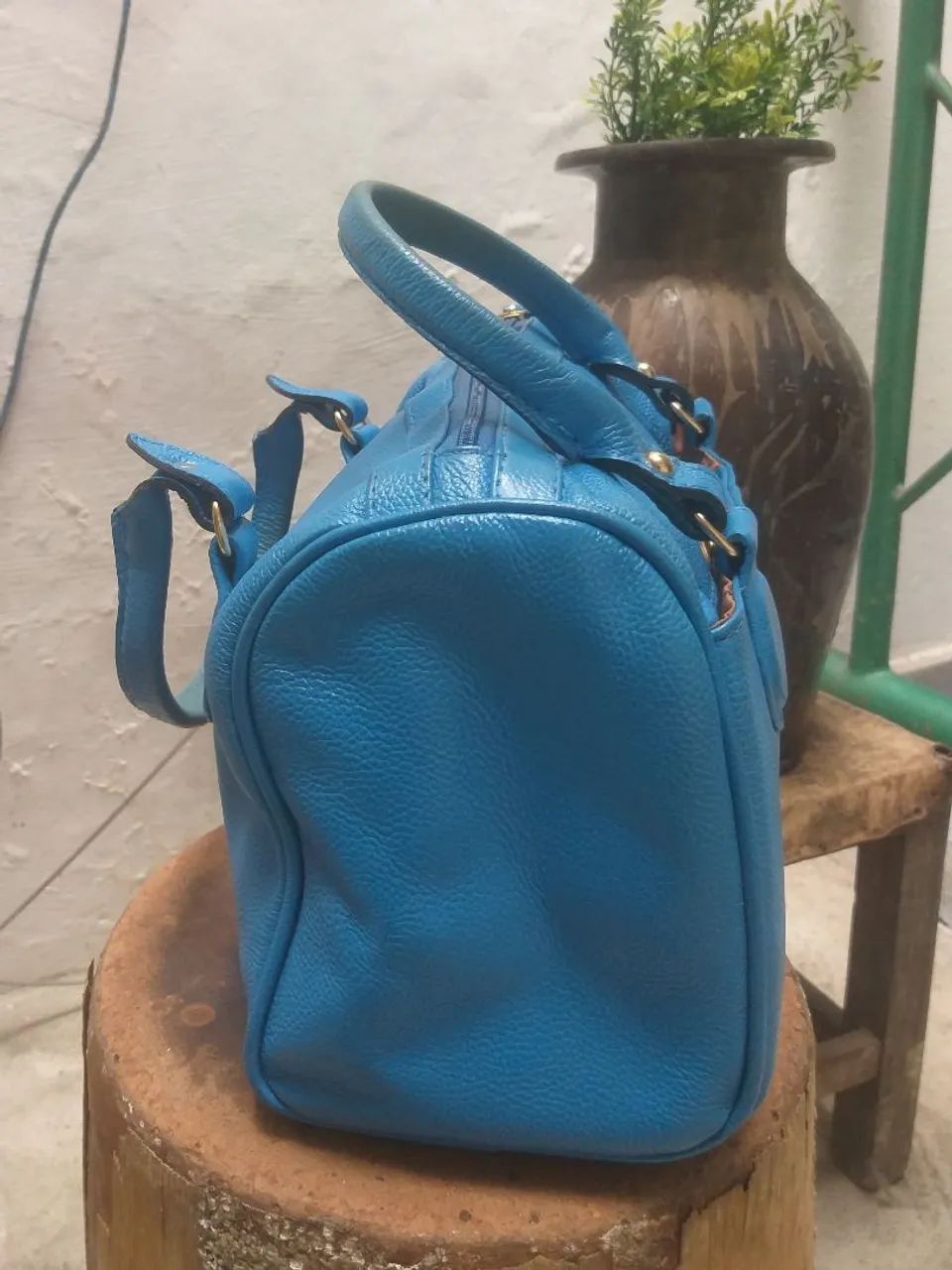 Bolsa de couro semi nova (couro e cia)  - Foto 3