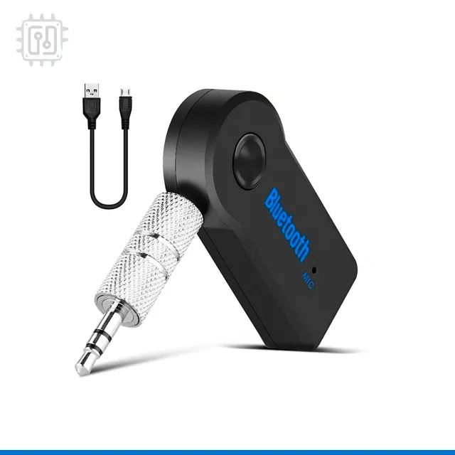 Receptor De Áudio Bluetooth P2 com Microfone e Bateria para Som Antigo Carro - Foto 4