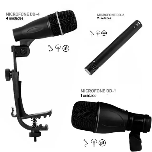 Kit de Microfone Para Bateria Com 7 Peças Dylan DD-7 - Foto 2