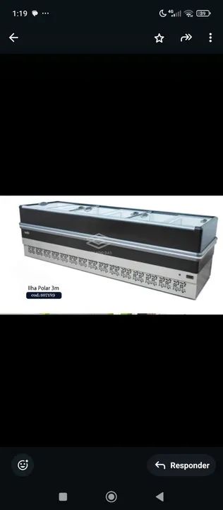 Freezer ilha expositor 
