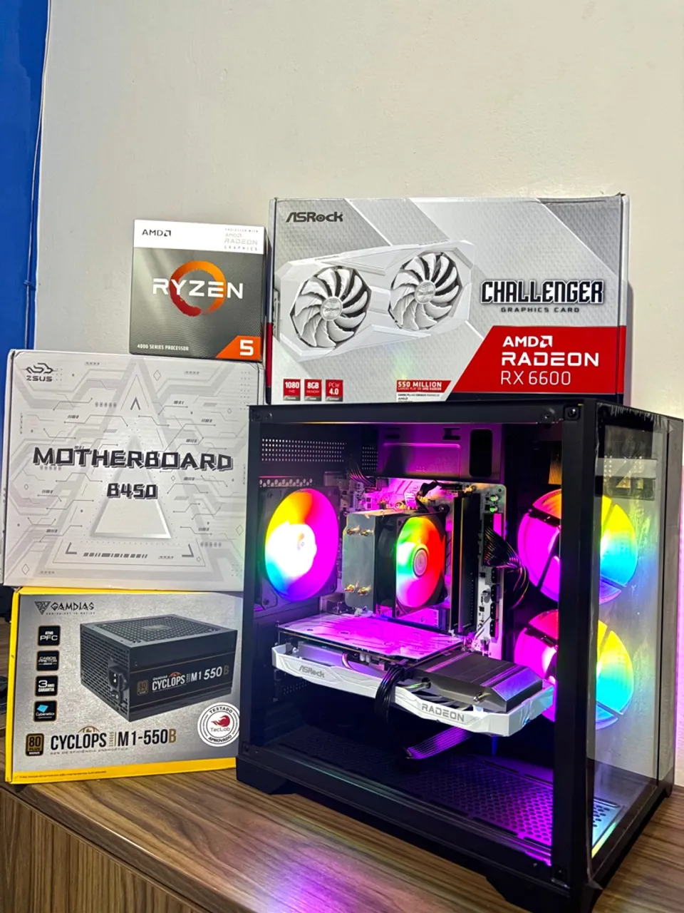 PC GAMER ( NOVO ) RYZEN 5 / 16GB RAM / RX 6600 / SSD 500GB NVME
