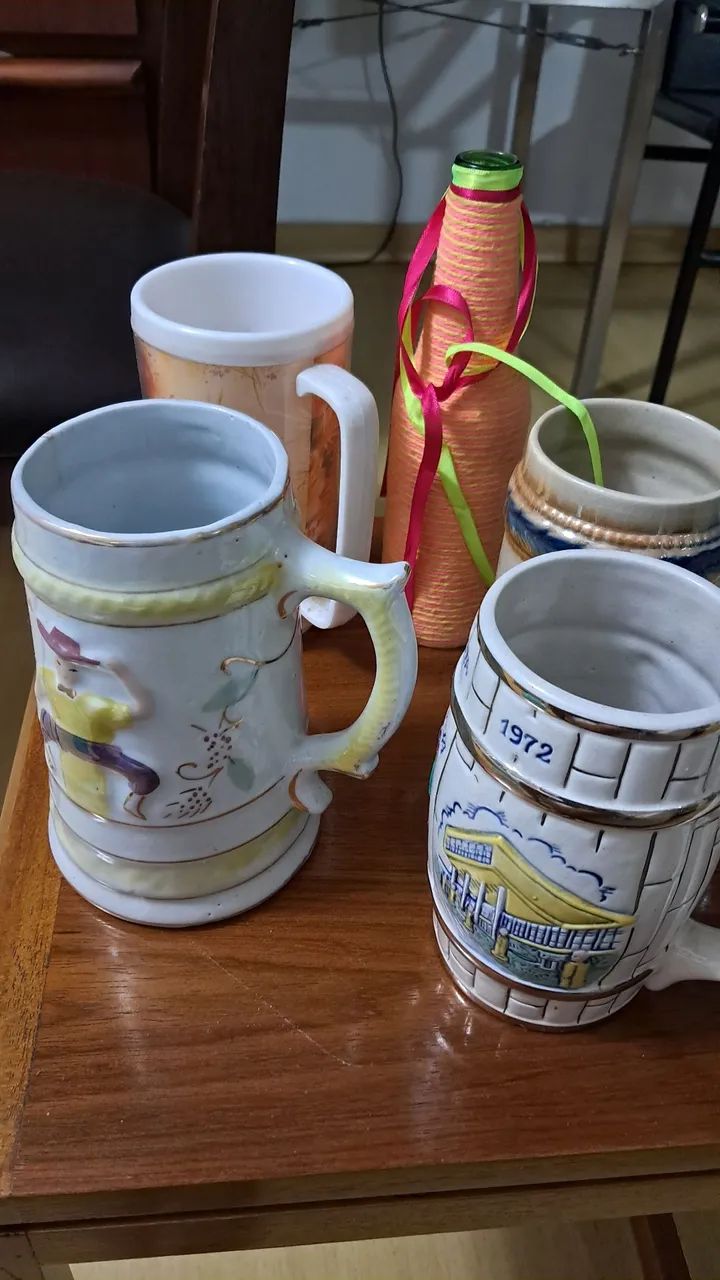 4 Lindas canecas de Chopp antigas para decoração pix dinheiro - Foto 2