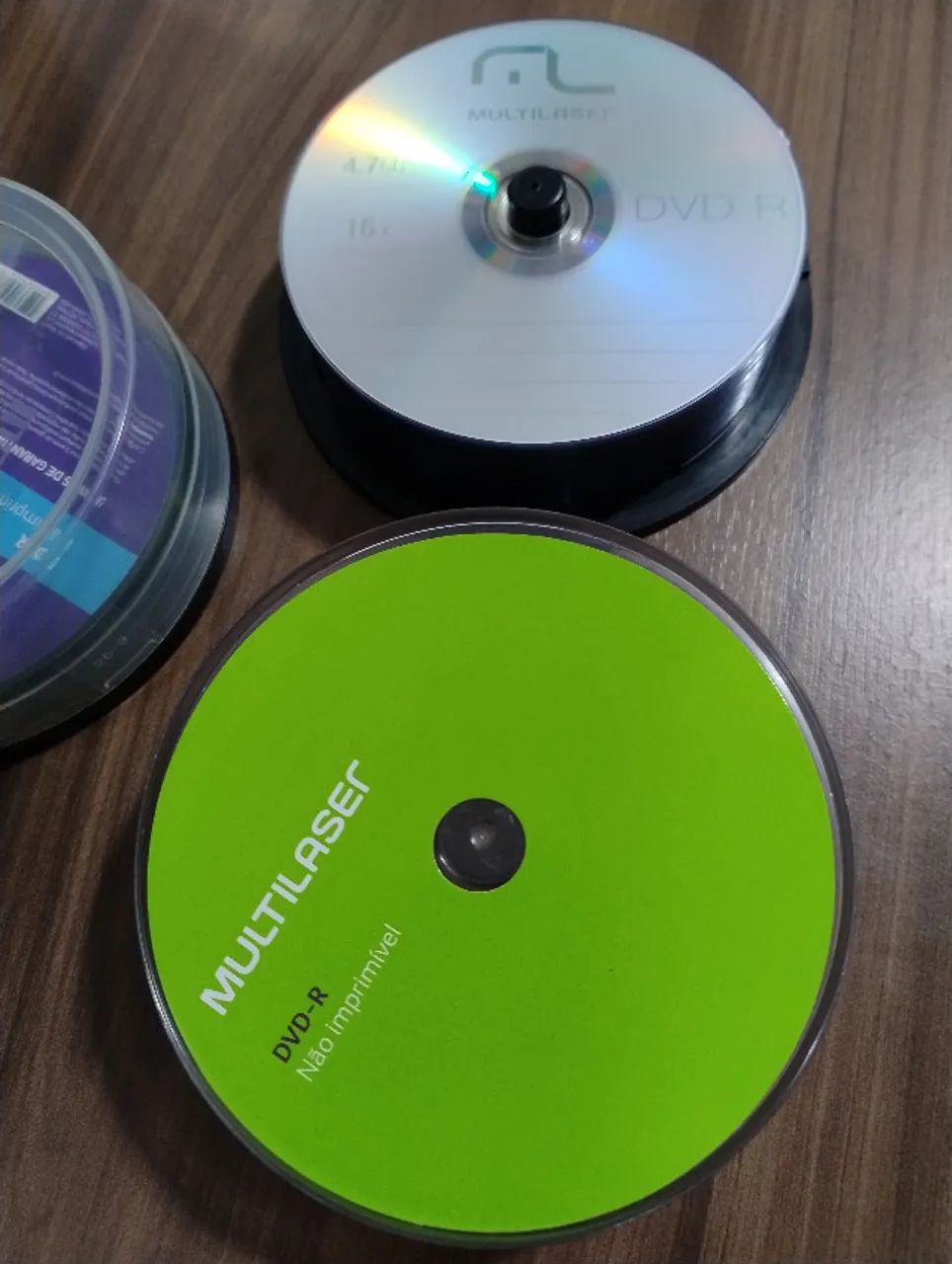 Man CD DVDセット売り KIT 27 DVD R 4.7 GB 16X MULTILASER NÃO IMPRIMÍVEL - DVD, Blu-Ray e