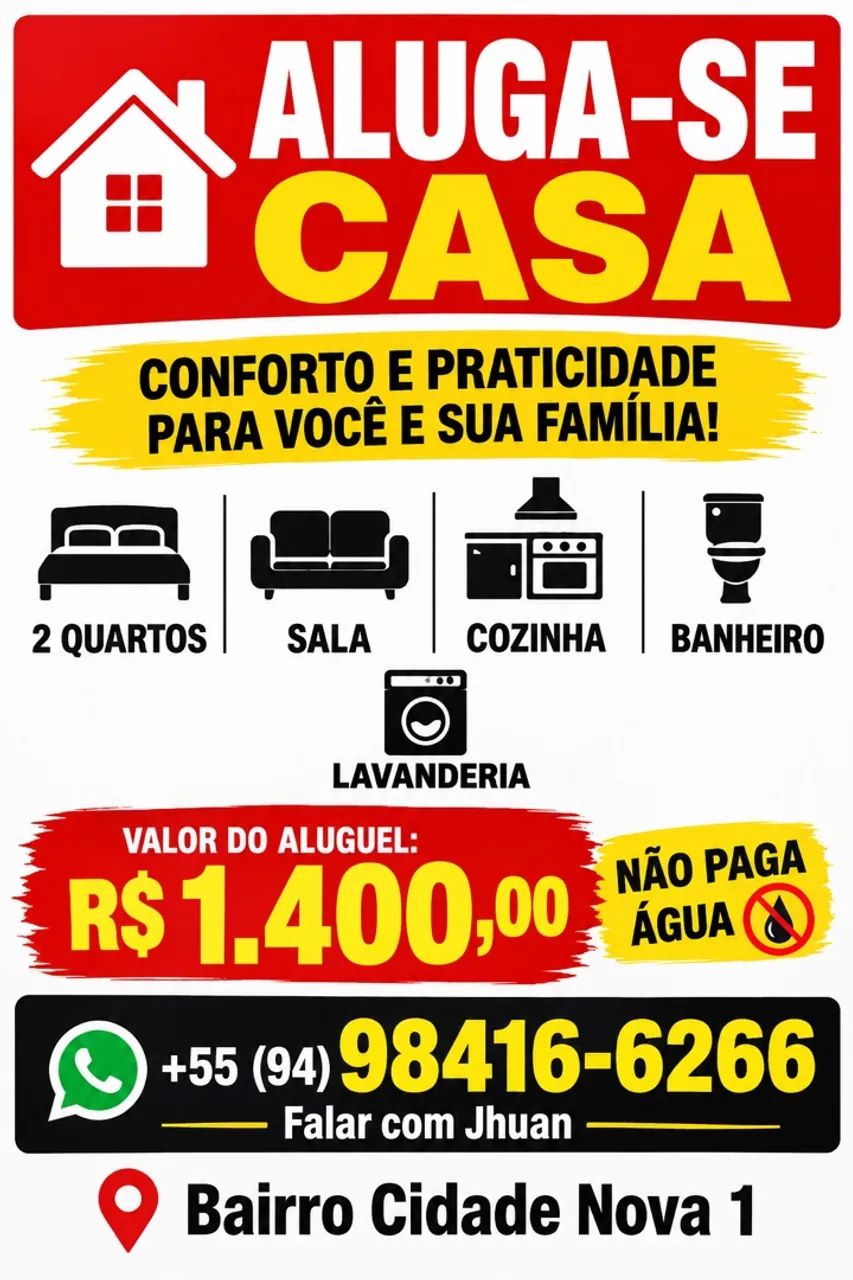 Casa para aluguel 