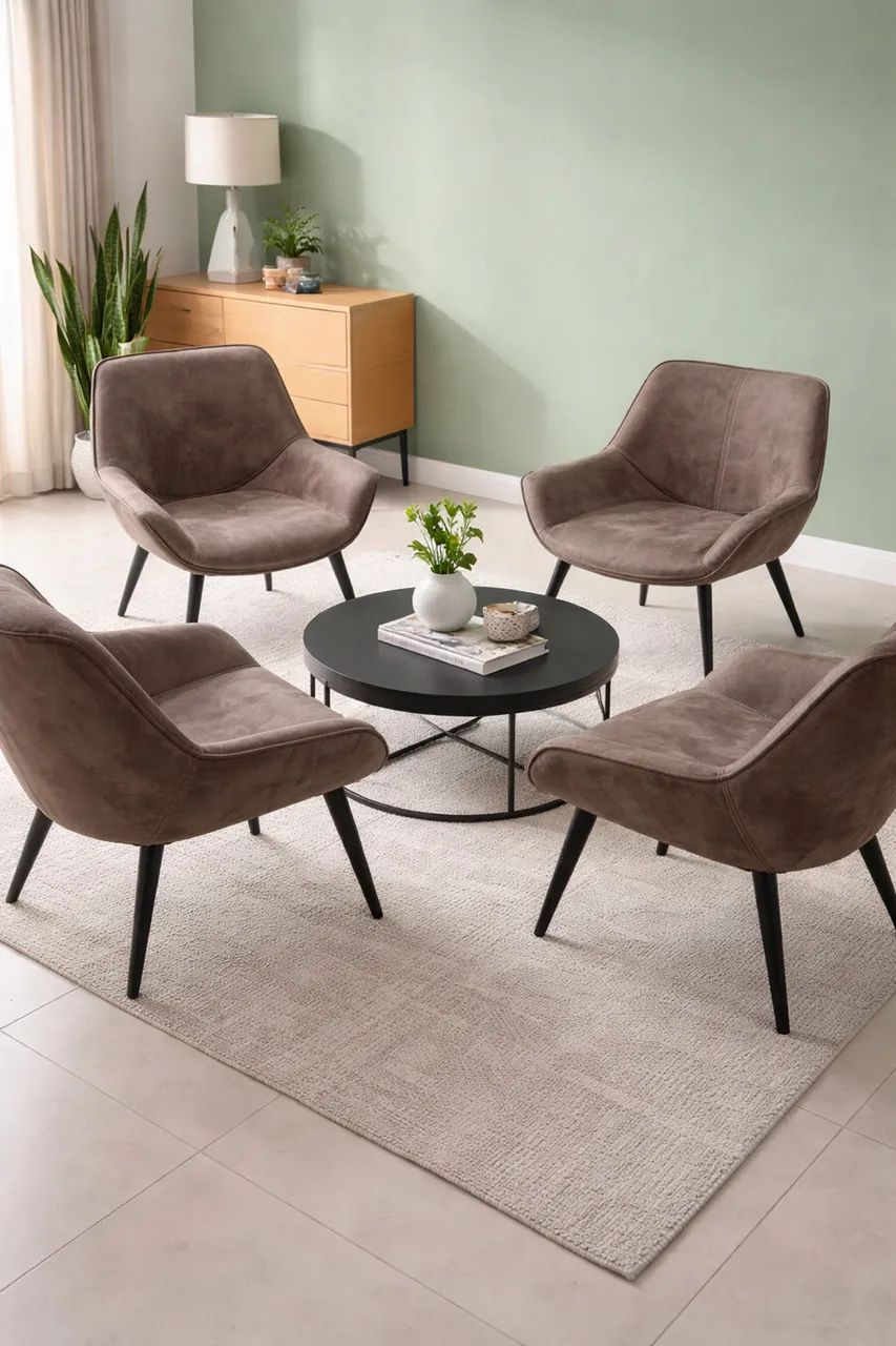 4 - Poltronas Decorativa Moderna - Conforto e Design