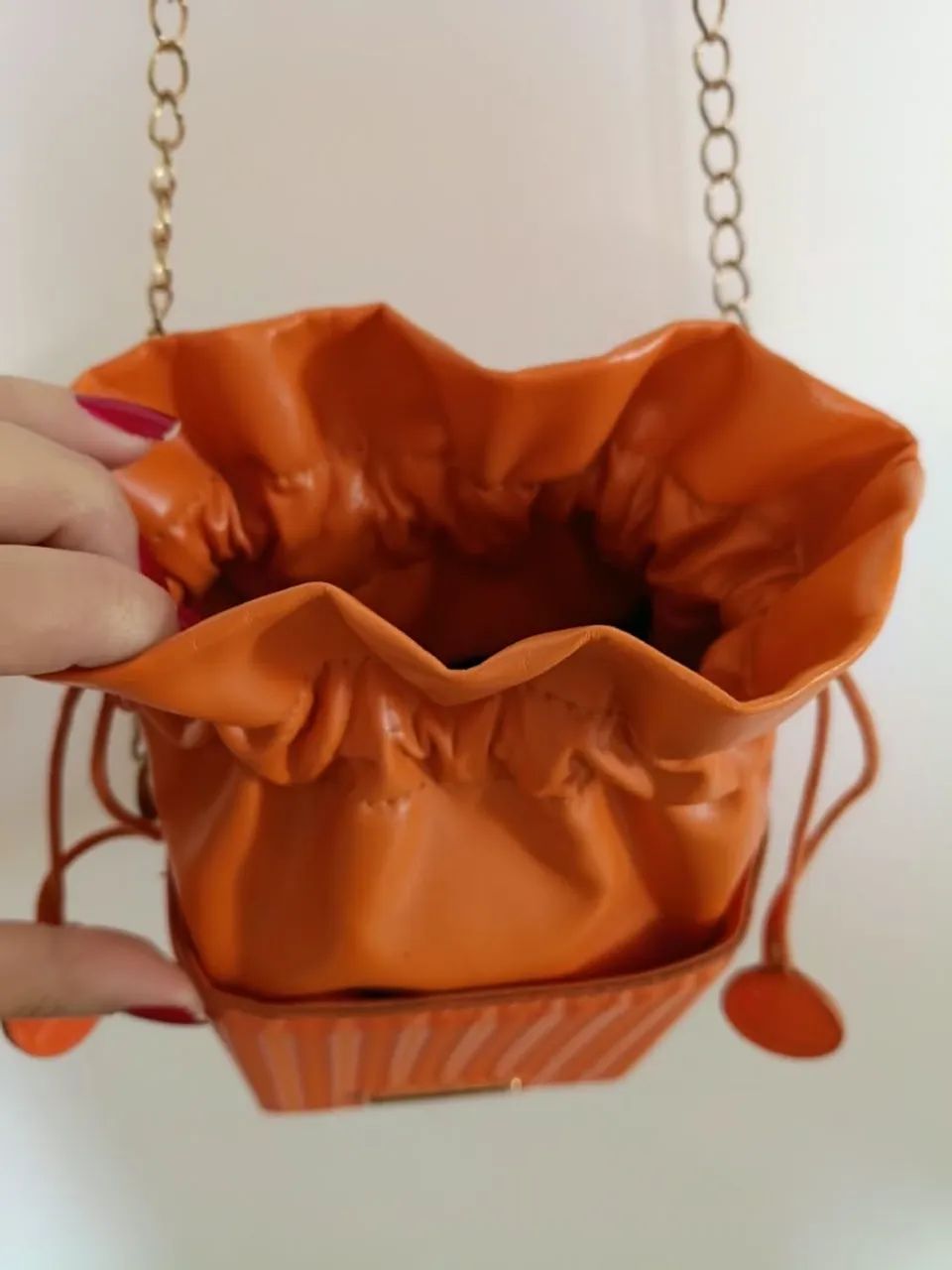 Bolsa quadrada laranja  - Foto 5