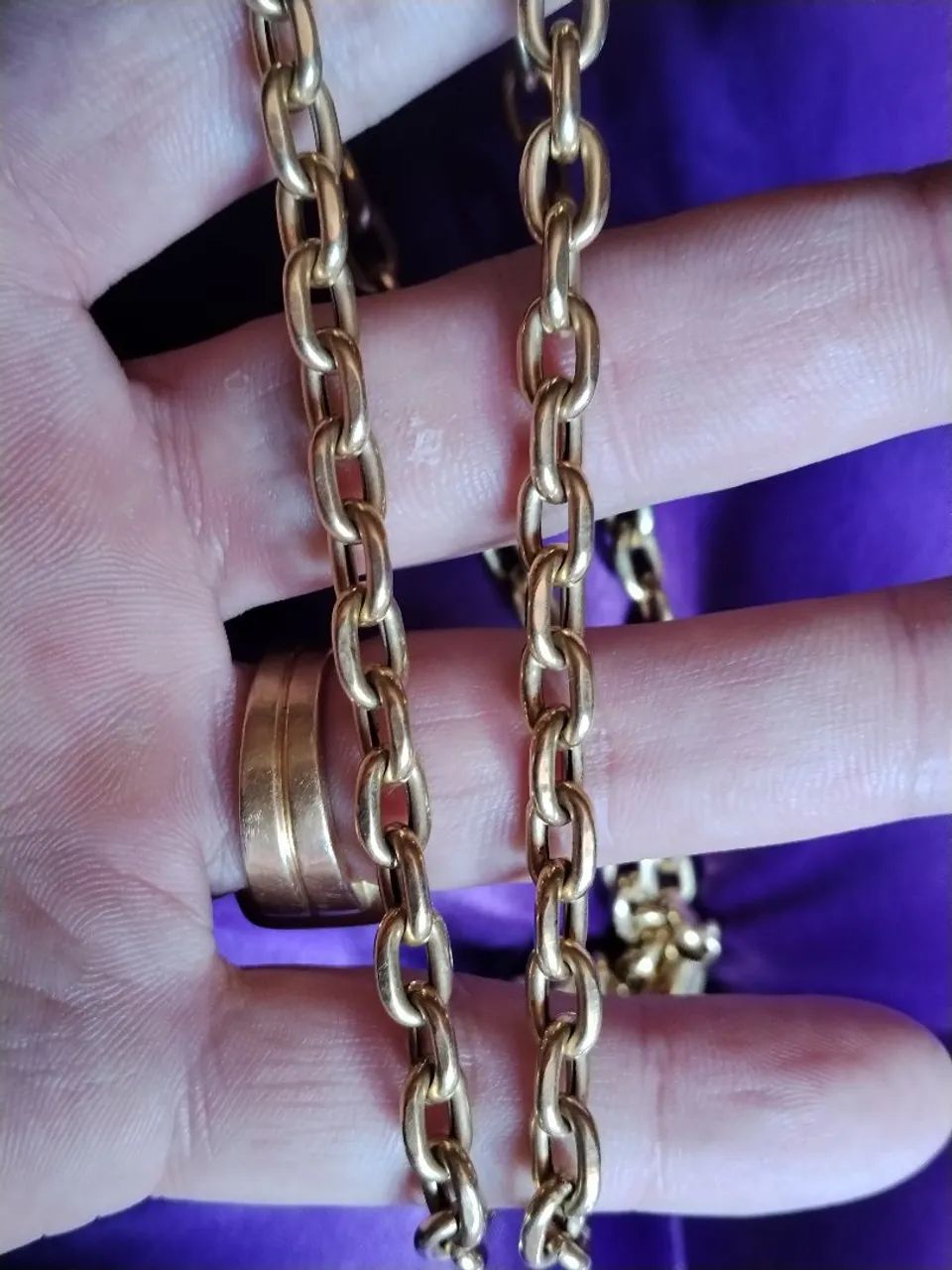 Corrente de ouro 18k modelo cadeado  - Foto 2