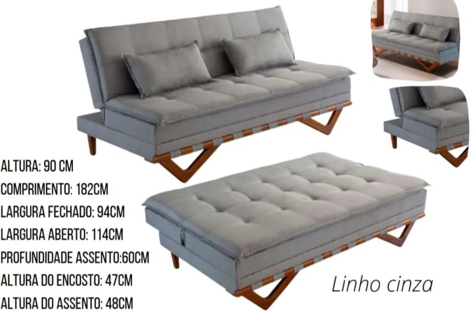 SOFÁ CAMA LISBOA  novo dirto da fabrica  - Foto 2