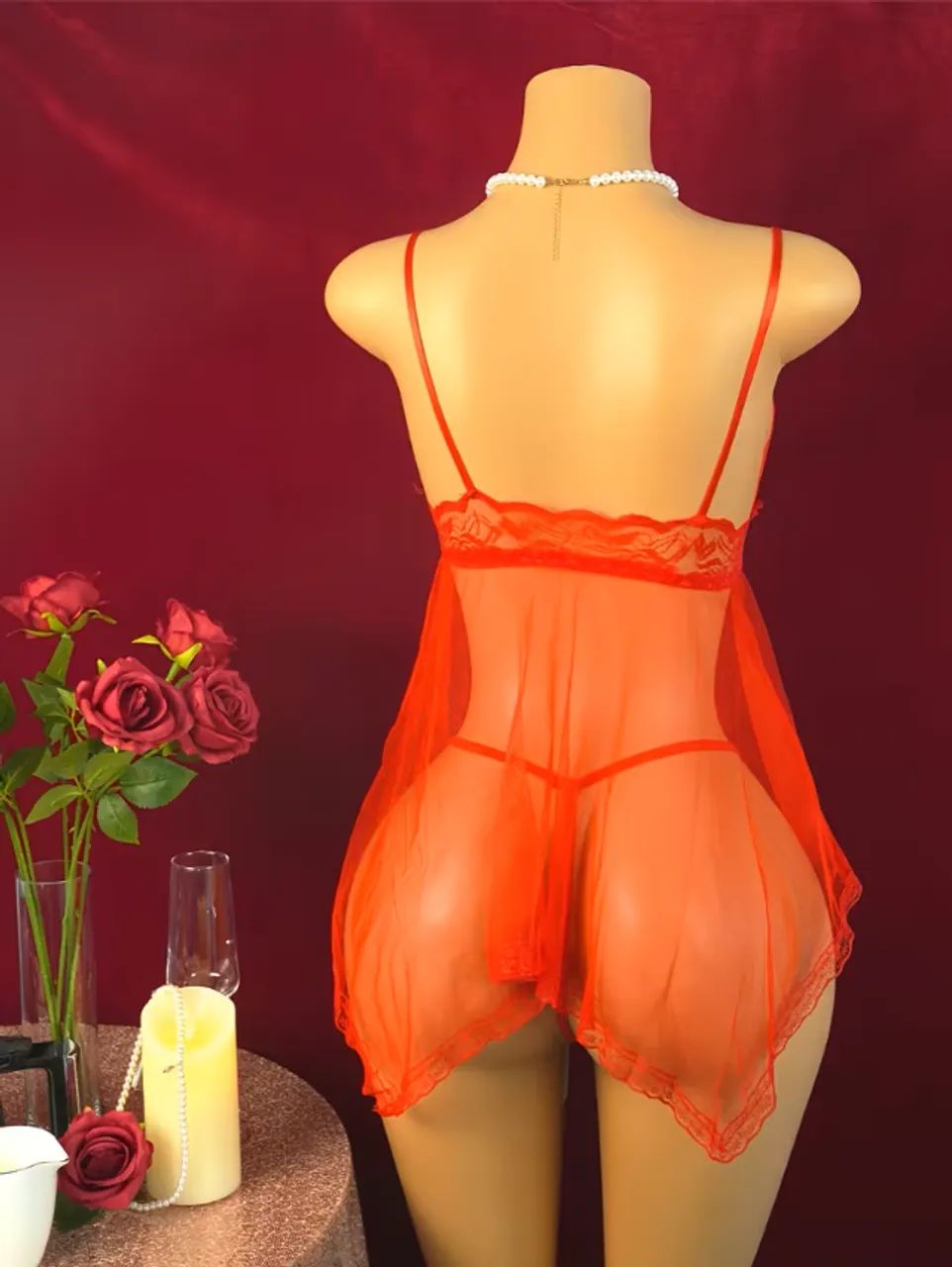 Lingerie vermelha sexy - Foto 3