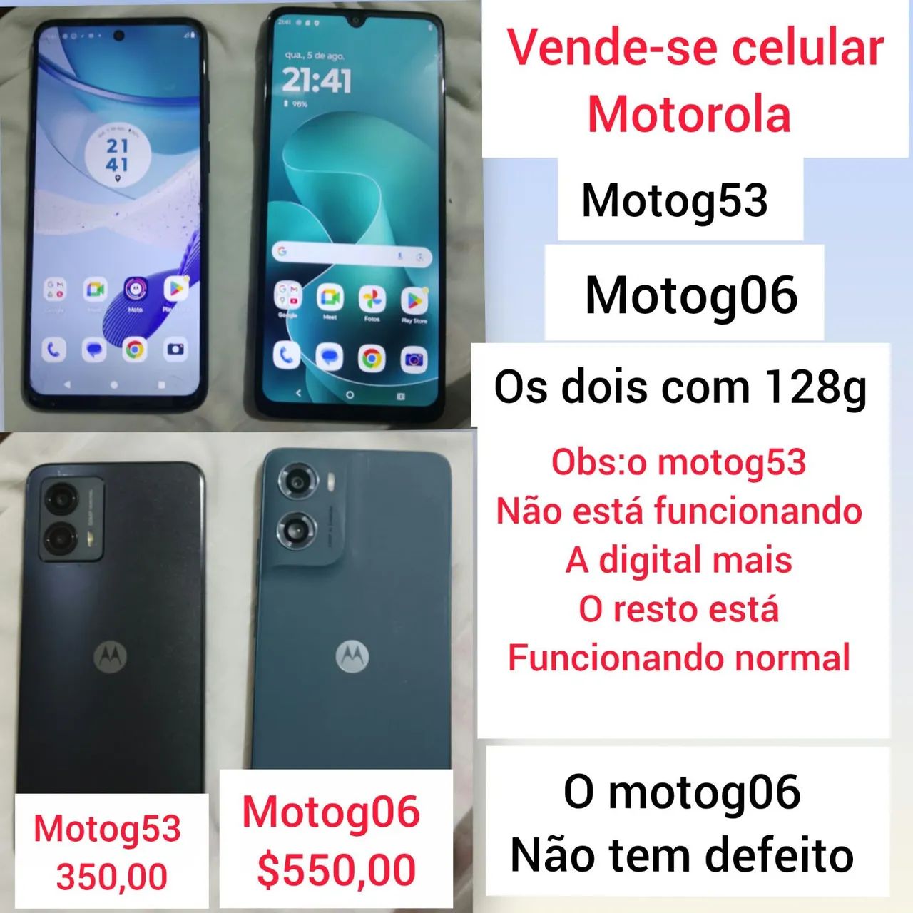 Vende-se celular da Motorola