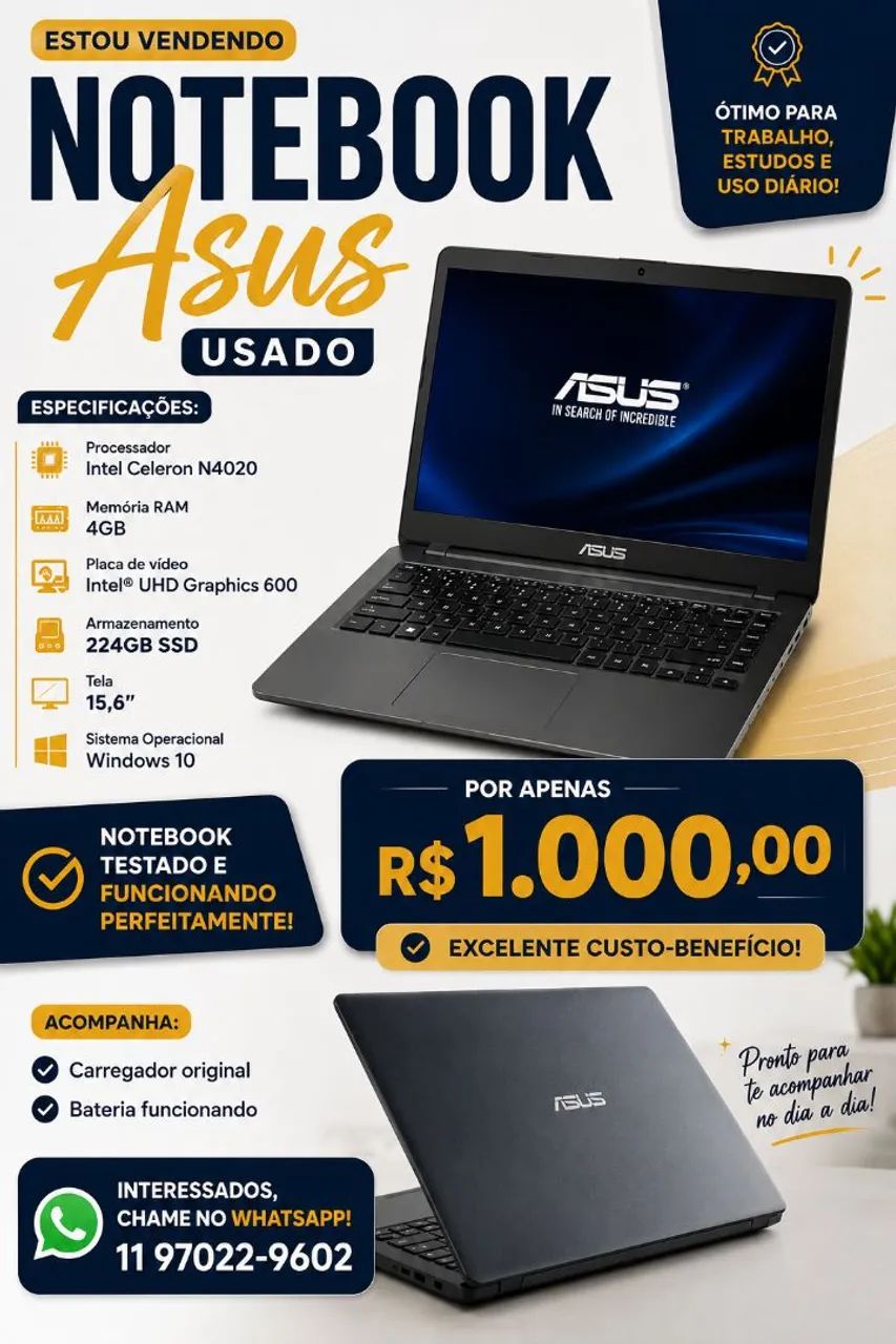 Notebook ASUS (USADO)