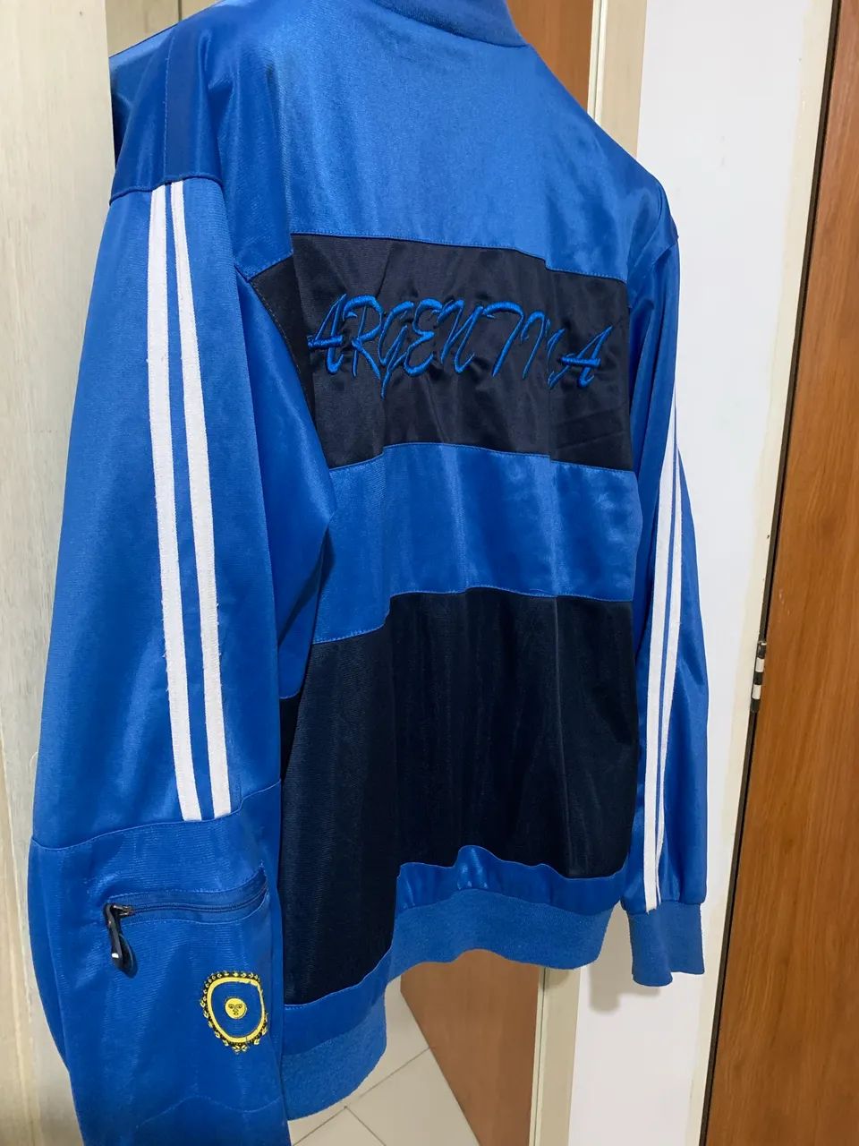 Blusa Moleton seleção argentina azul g - Foto 3