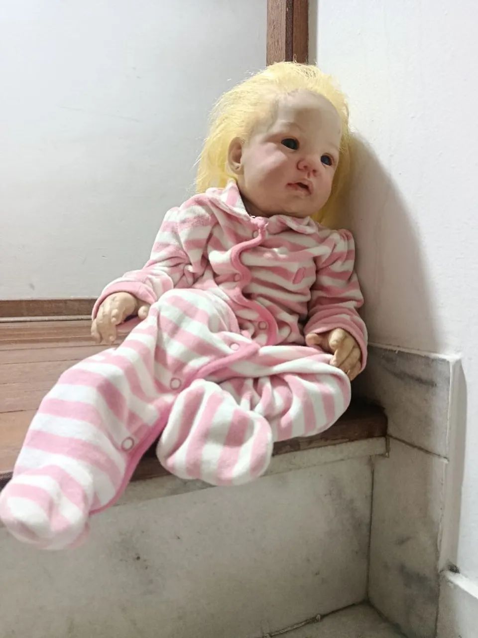 Boneca Bebeê Reborn Menina Loira - Foto 3