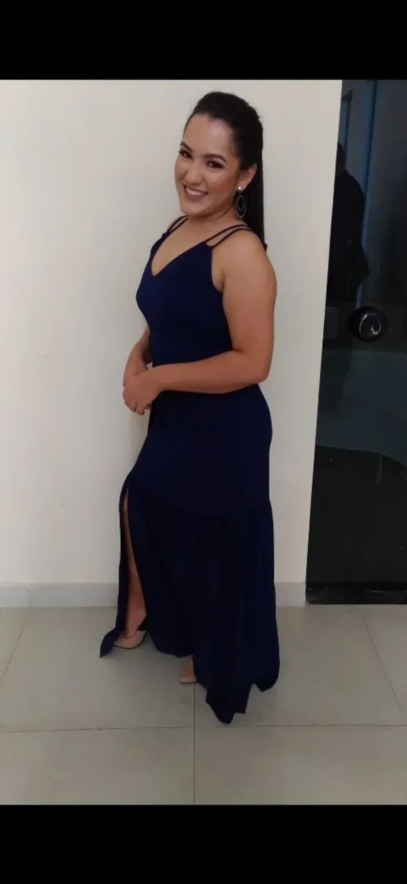 Vestido de festa azul