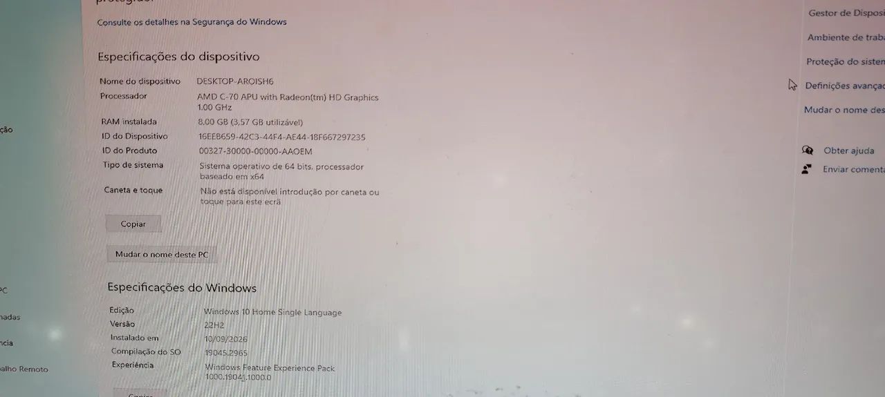 Notebook lenovo