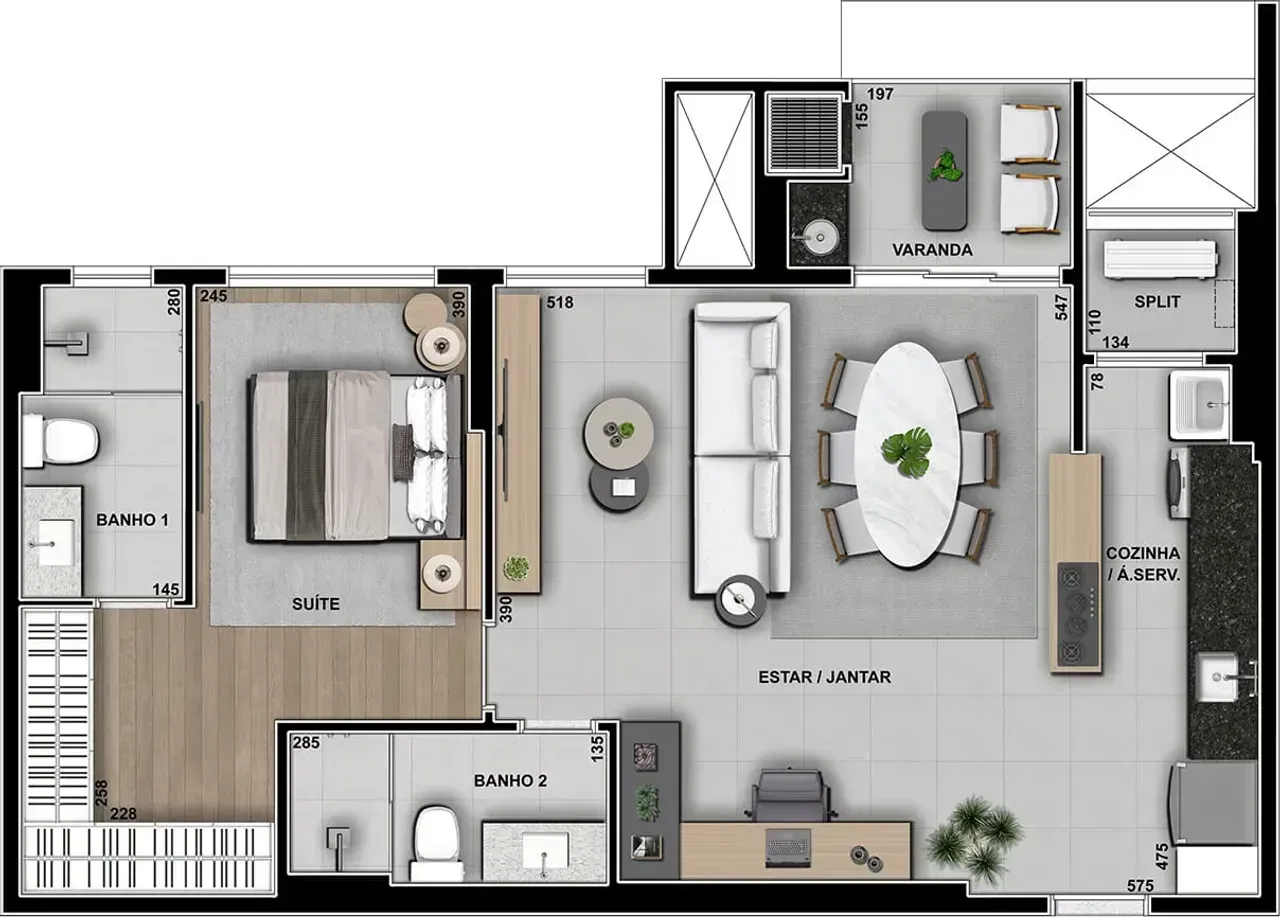 PLANTA 75m²