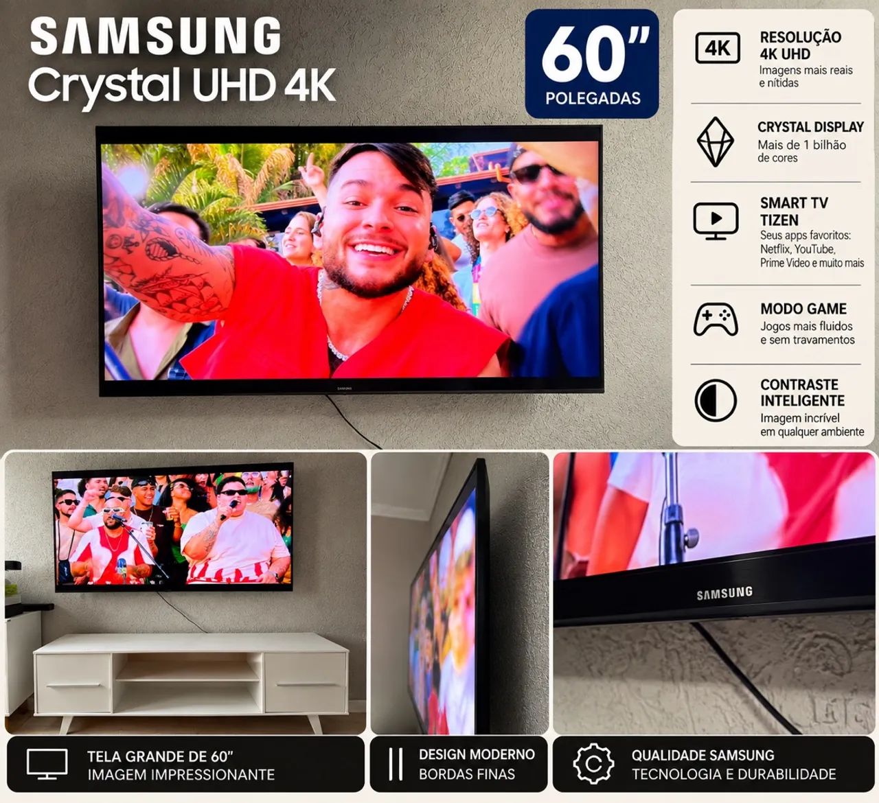 Vendo tv 60? SAMSUNG 4K  - Foto 2