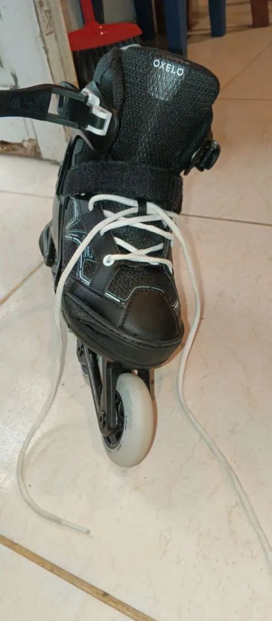 Roller Patins Oxelo 35/38 com proteções - Foto 2