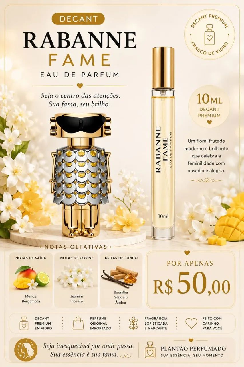 Decante perfume fame paco rabanne 