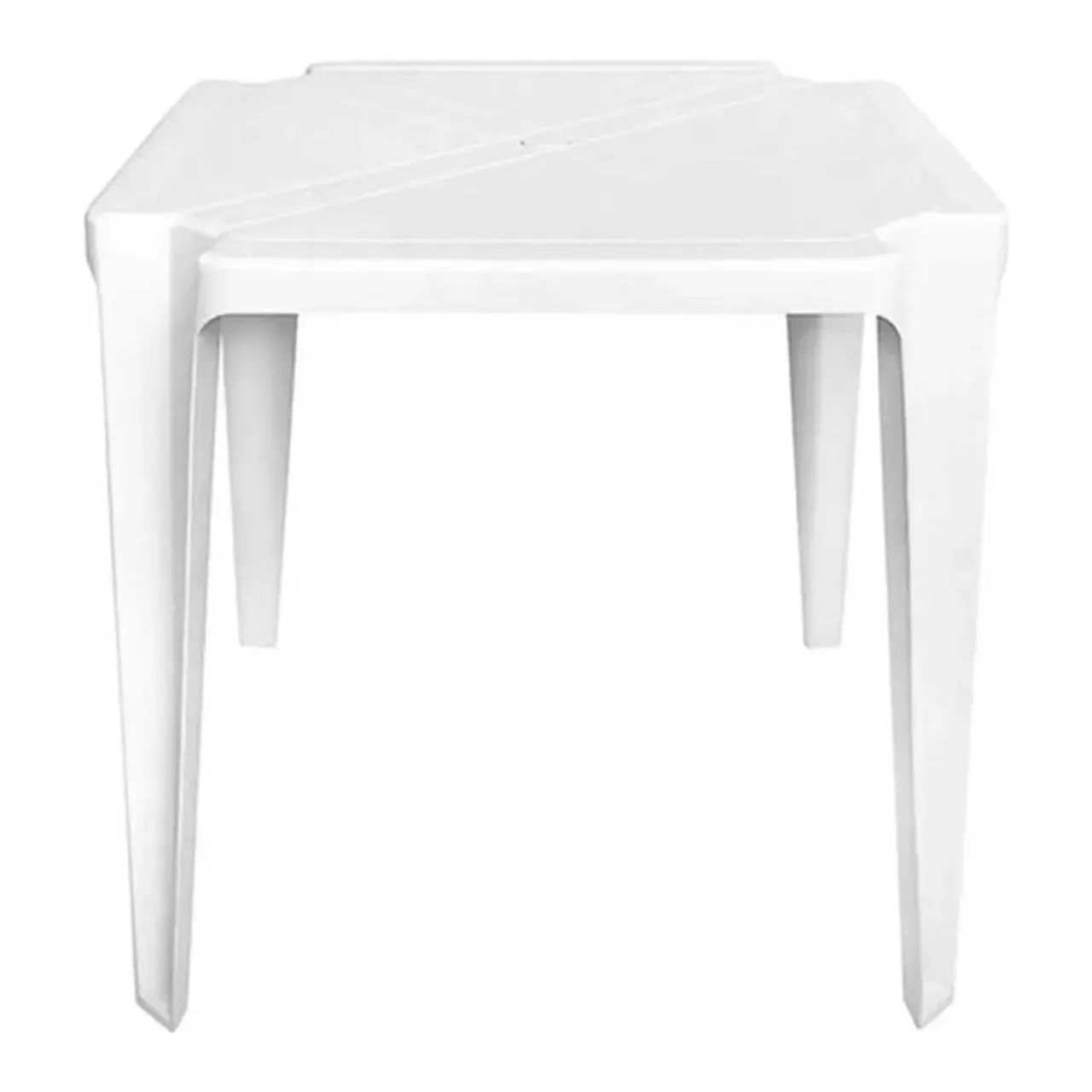 Jogo Plástico 3Mesa Quadrada Branco Com 12Cadeiras  - Foto 2