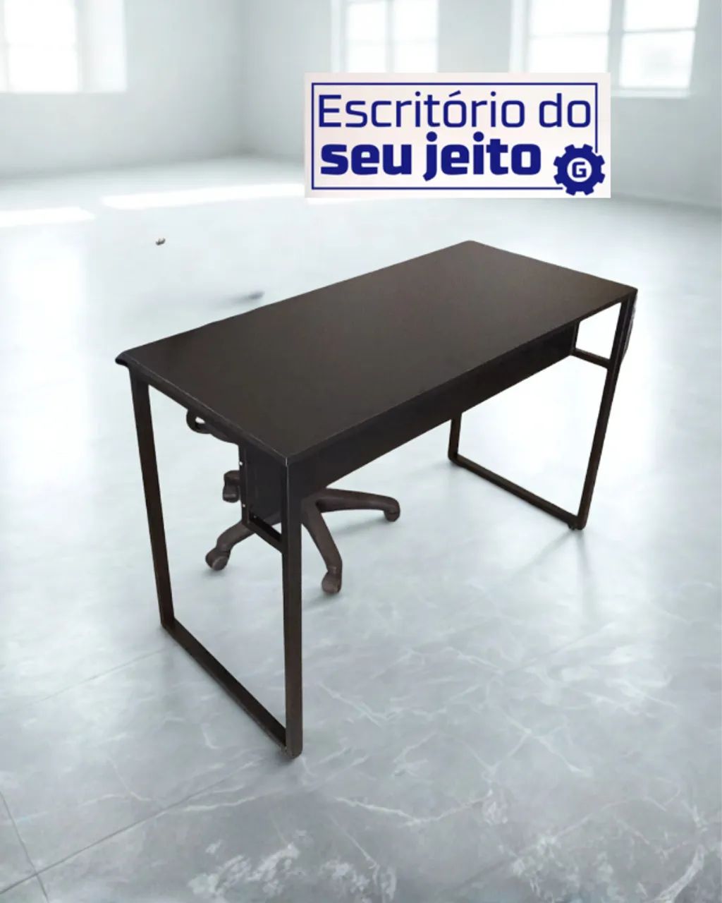 Mesa de Escritório 1,1m REFORÇADA Multiuso para Computador Notebook Estudo GAMER Birô NOVA - Foto 3