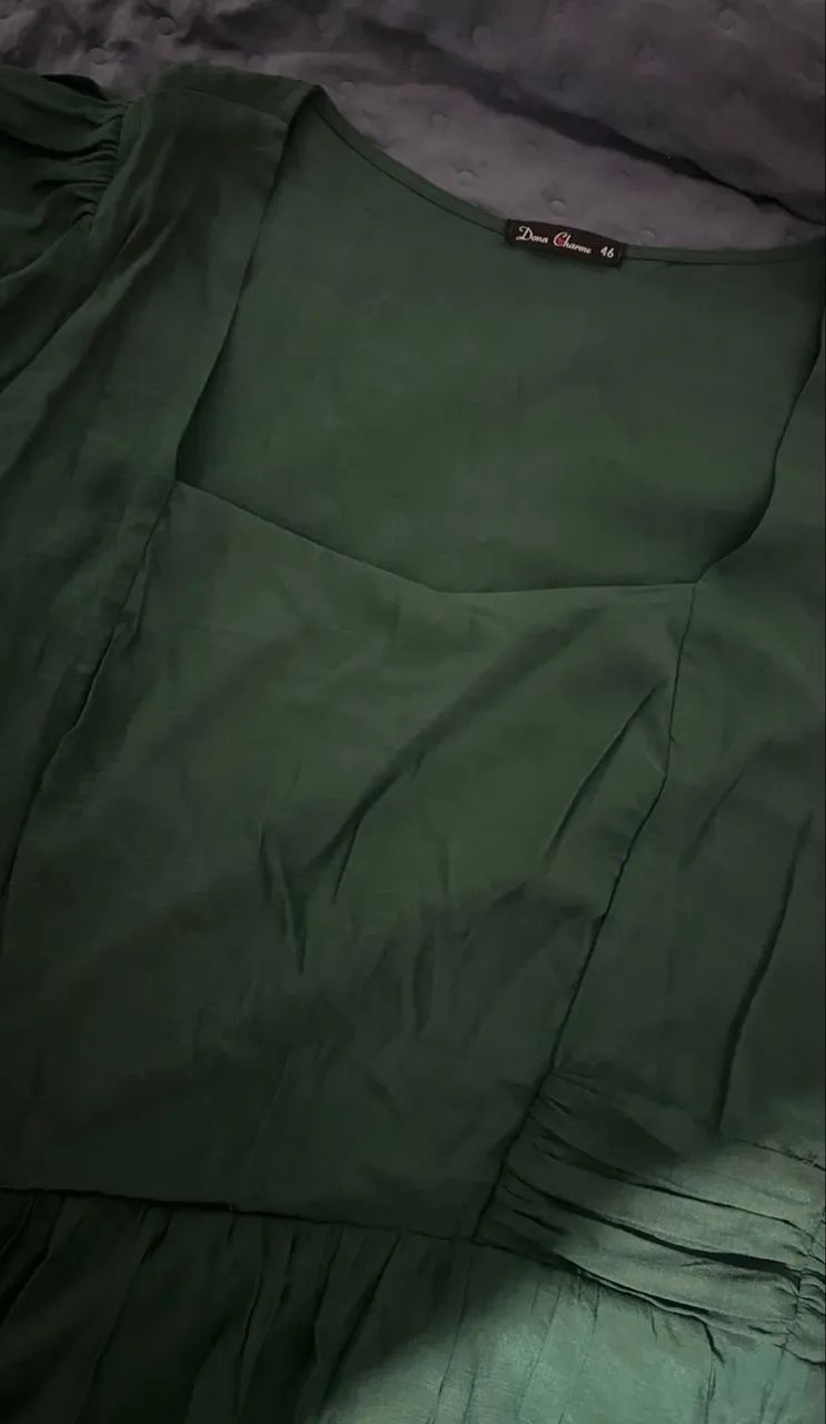 vestido mídi - verde militar  - Foto 3