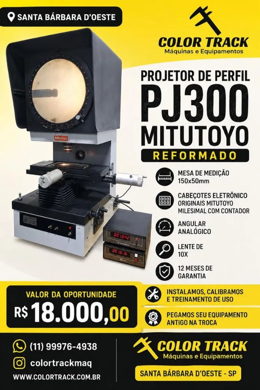 Projetor de Perfil PJ300 Mitutoyo reformado
