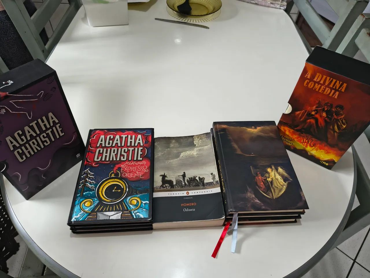 Agata Christie livros Box + A divina comédia + Odisseia (usados) - Foto 2