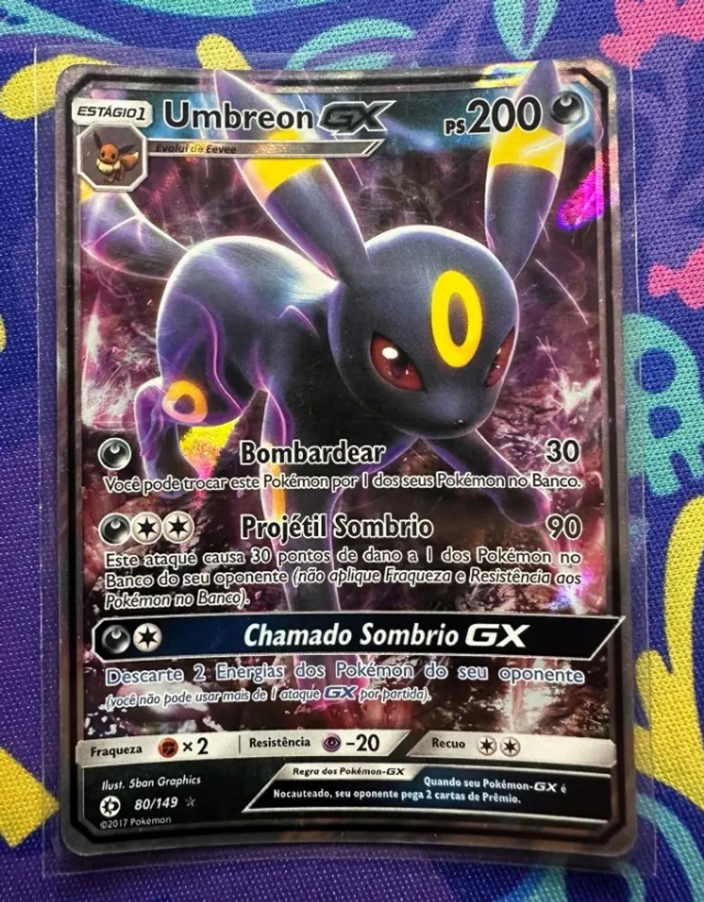 Carta Umbreon GX NM Sol e Lua Pokemon TCG