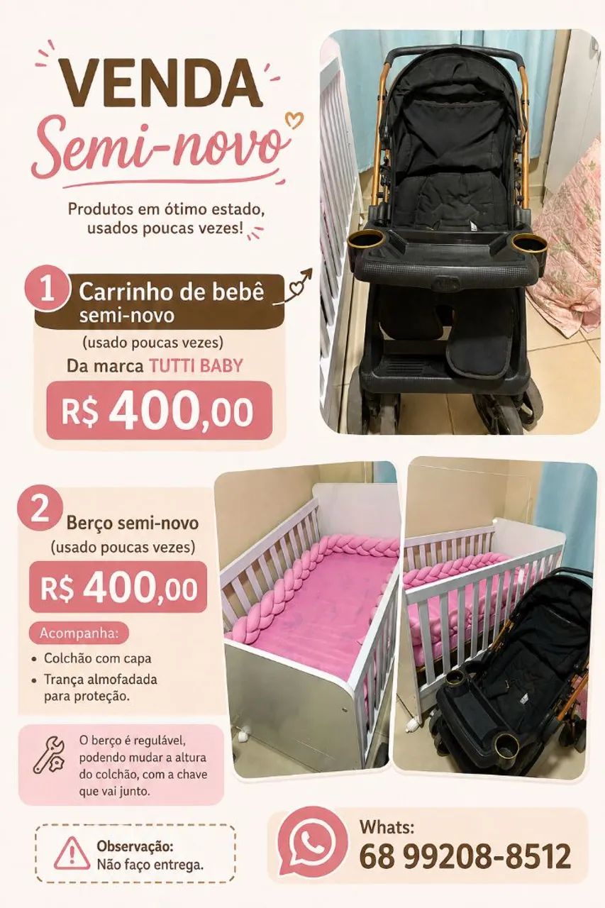 CARRINHO E BERÇO - Foto 2