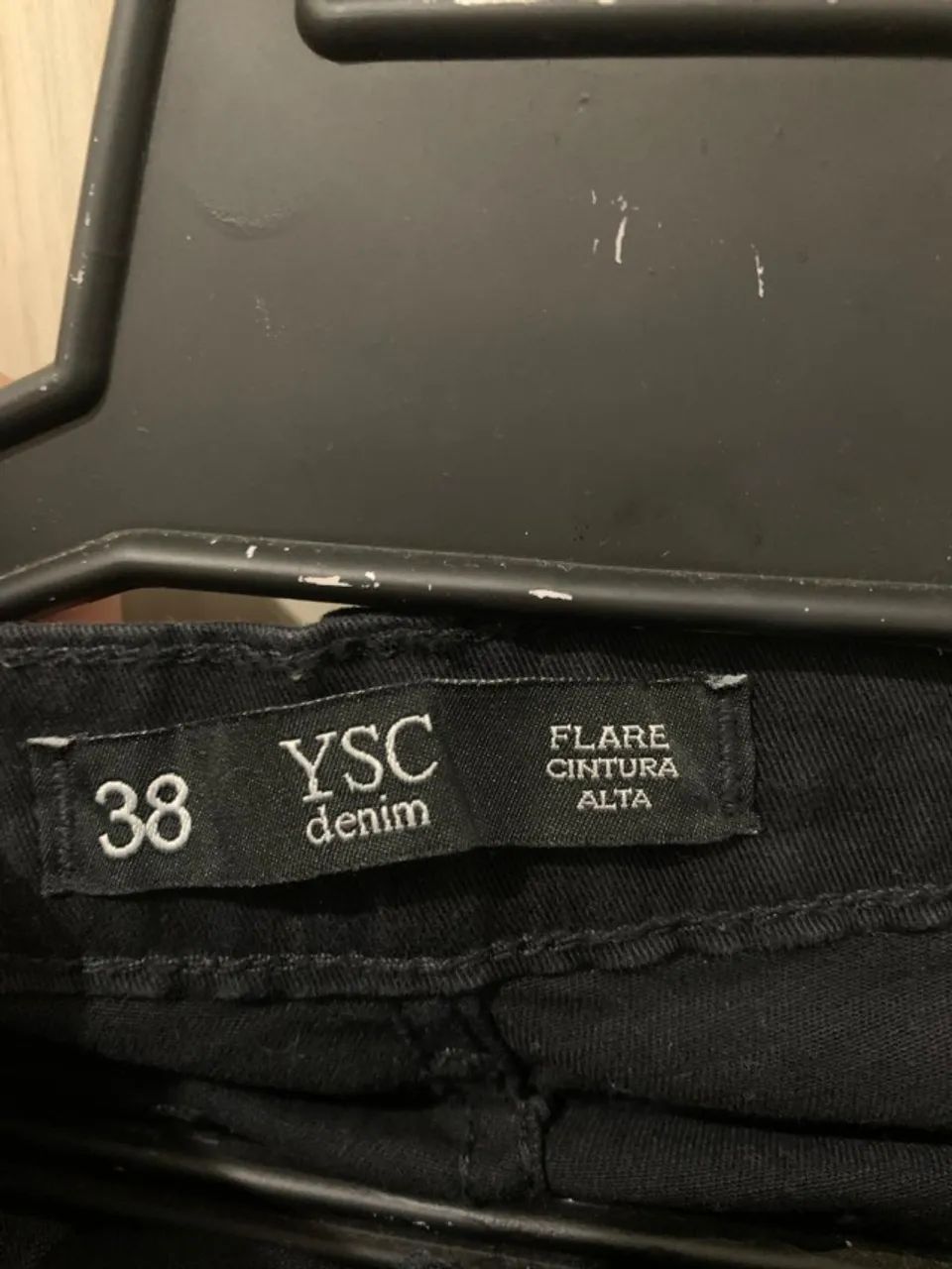 Calça Feminina Flare Preta 38 - Cintura alta - Foto 4