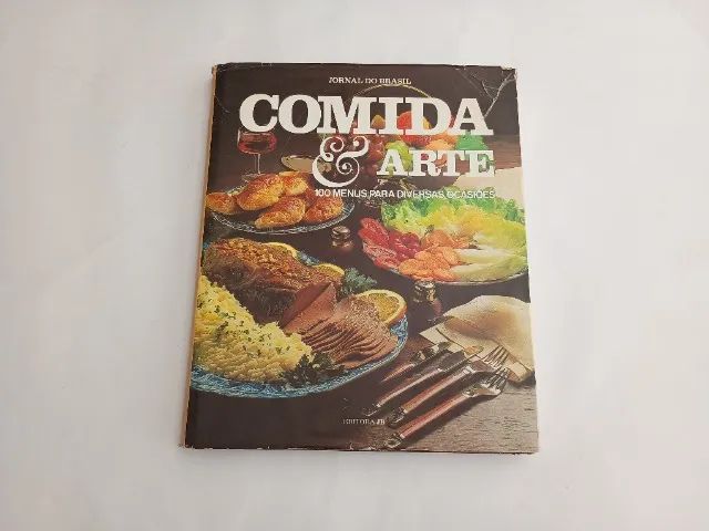 Livro Comida & Arte 100 menus para diversas ocasiões - Jornal do Brasil - Capa Dura