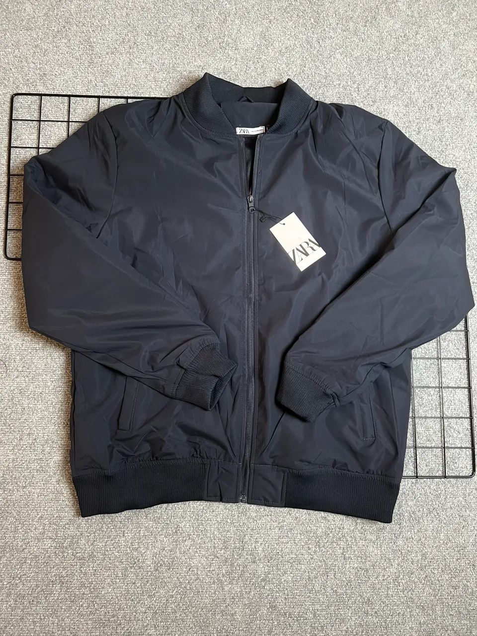 Jaqueta Bomber da Zara Azul Marinho 
