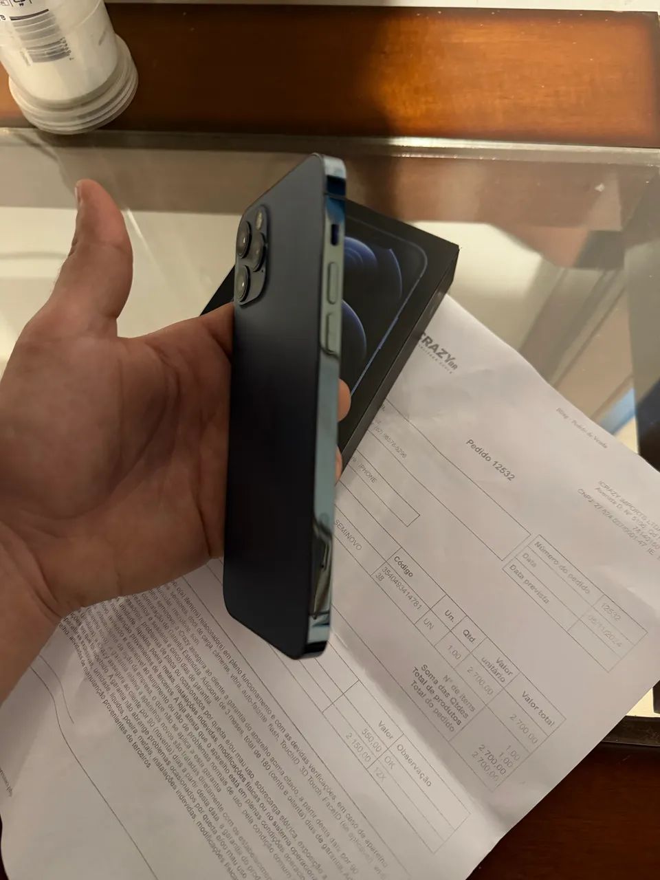 iPhone 12 Pro 512gb caixa e nota novo - Foto 4