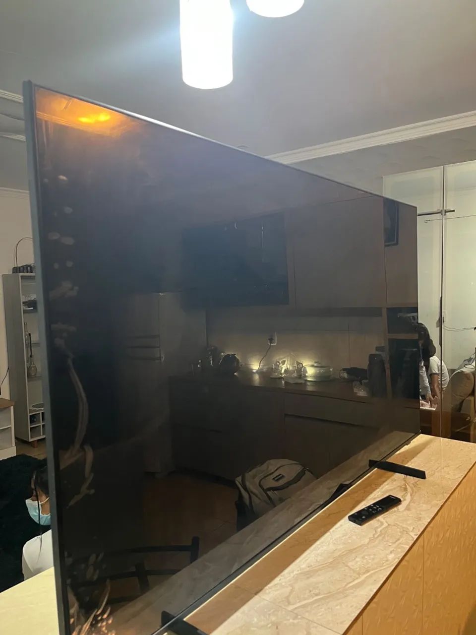 TV Samsung 55 no plástico 