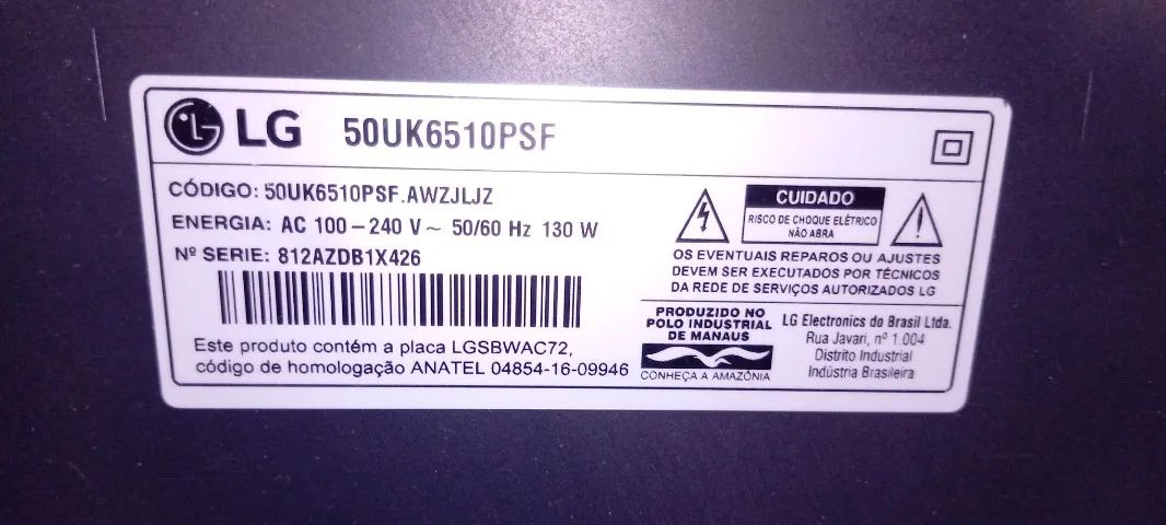 TV SMART LG 50 COM DEFEITO - Foto 2